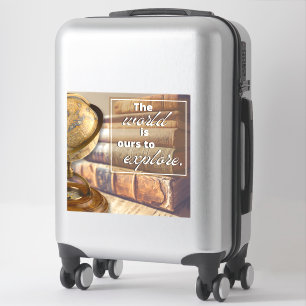 Vintage Travel Inspirerend 14 x 14 inch vinyl Sticker