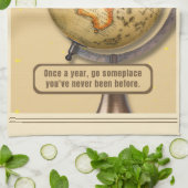 Vintage Travel Inspirerend Kitchen Towel Theedoek (Gevouwen)