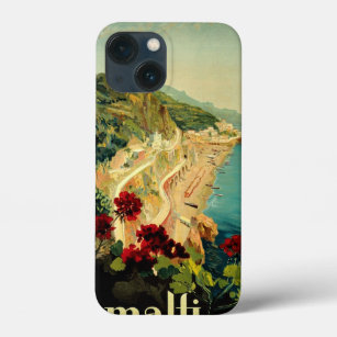 Vintage Travel, Italiaanse kuststrand Amalfi iPhone 13 Mini Hoesje