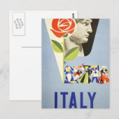 Vintage Travel - Italië Briefkaart (Voorkant / Achterkant)
