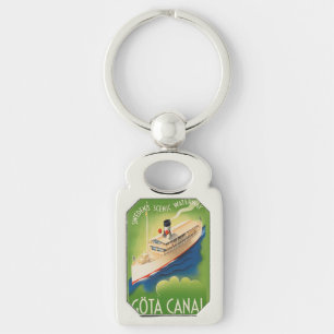 Vintage Travel key chain Zweden Sleutelhanger