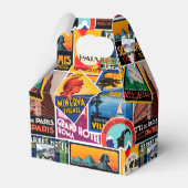 Vintage Travel Labels Bedankdoosjes (Achterkant)