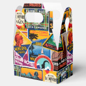 Vintage Travel Labels Bedankdoosjes (Geopend)