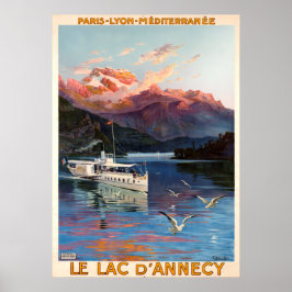 Vintage Travel - Le Lac d'Annecy - Lake Annecy Poster