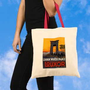 Vintage Travel, Louxor Winter Palace, Egypte Afrik Tote Bag