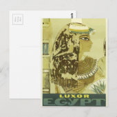 Vintage Travel Luxor Egypte Briefkaart (Voorkant / Achterkant)