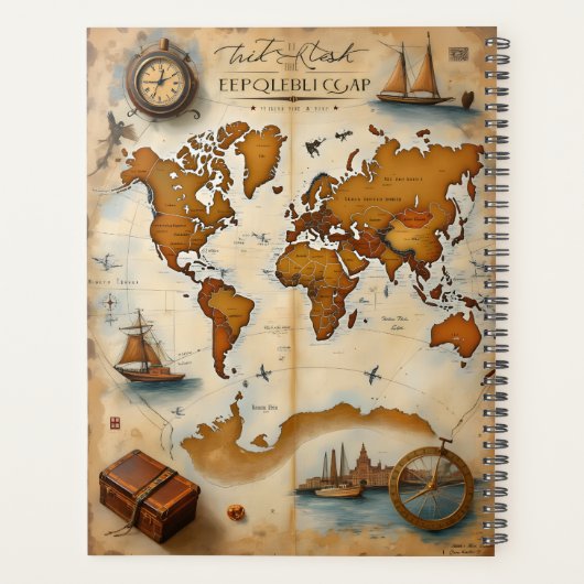 Vintage Travel Maps Planner (Dos)