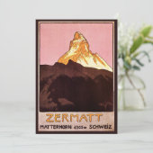 Vintage Travel, Matterhorn Mountain, Zwitserland (Staand voorkant)