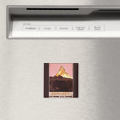 Vintage Travel, Matterhorn Mountain, Zwitserland Magneet (Insitu (Vaatwasser))