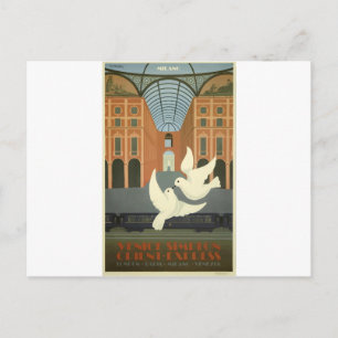 Vintage Travel Milan Orient Express Briefkaart