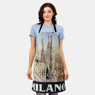 Vintage Travel Milano Italy Gothic Cathedral Duomo Schort