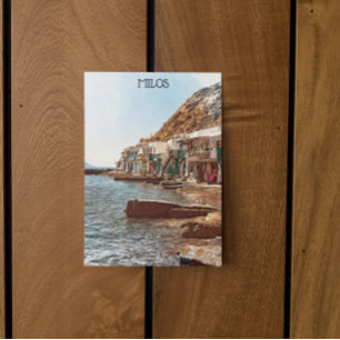 Vintage Travel Milos Griekenland Briefkaart