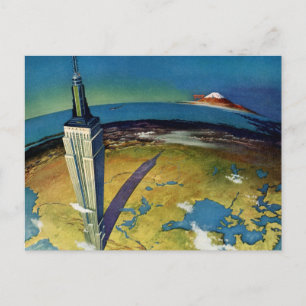 Vintage Travel New York City Empire State Building Briefkaart