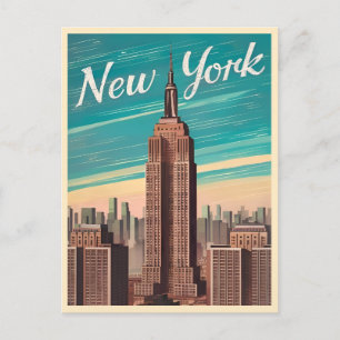 Vintage Travel New York Empire State Building Briefkaart