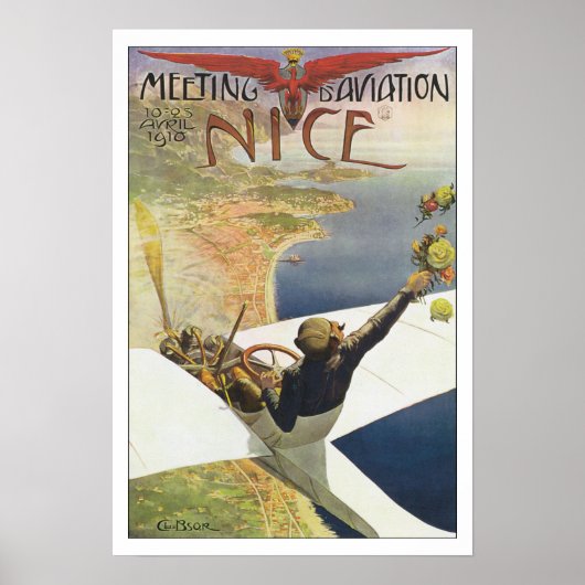 Vintage Travel Nice Poster (Voorkant)