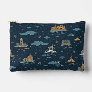 Vintage Travel Pattern Pouch Etui