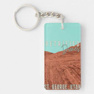 Vintage Travel Petrified Dunes Utah rock formation Sleutelhanger