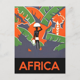 Vintage Travel Poster Afrika reis safari PC's Feestdagenkaart