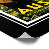 Vintage Travel Poster Australië Grootte (Hoek)