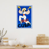 Vintage Travel Poster Bezoek Cuba (Keuken)