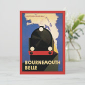 Vintage Travel Poster, Bournemouth Belle Train (Staand voorkant)