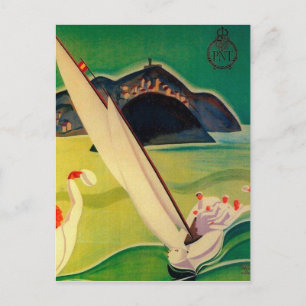 Vintage Travel Poster Donostia San Sebastian Briefkaart