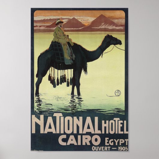 Vintage Travel Poster Egypt Adventure (Voorkant)