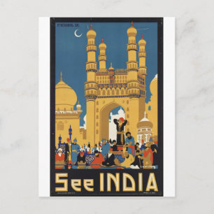 Vintage Travel Poster en Retro Prints Briefkaart