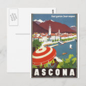 Vintage Travel Poster en Retro Prints Briefkaart (Voorkant / Achterkant)