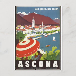 Vintage Travel Poster en Retro Prints Briefkaart
