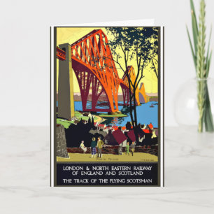 Vintage travel poster - England and Scotland Kaart