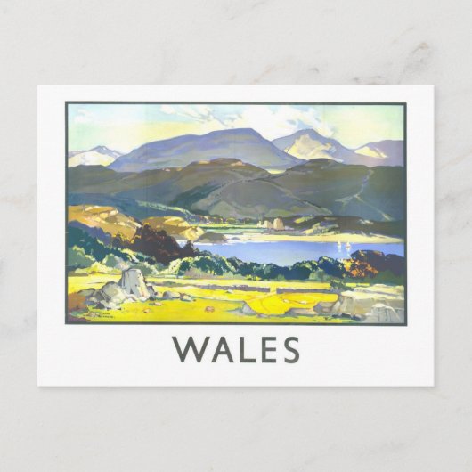 Vintage Travel Poster for Wales Briefkaart (Voorkant)