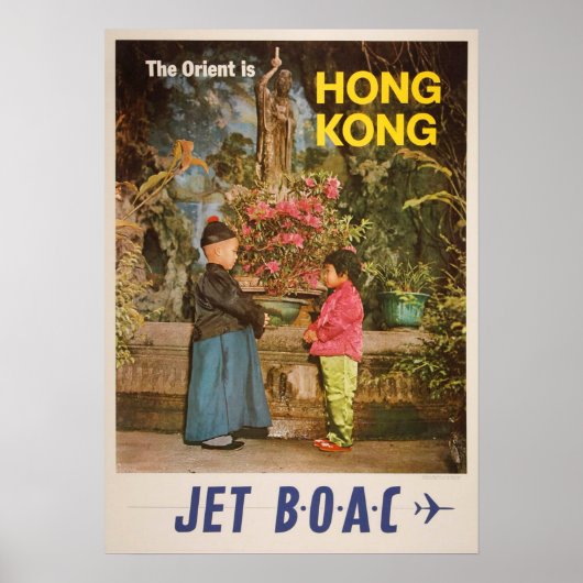 Vintage Travel Poster - Hongkong (Voorkant)