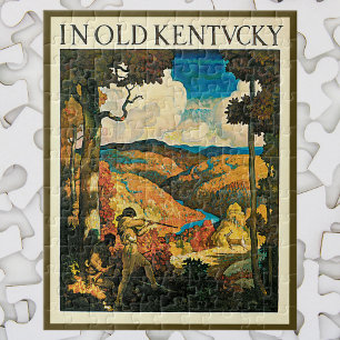 Vintage Travel Poster in Old Kentucky, NC Wyeth Legpuzzel