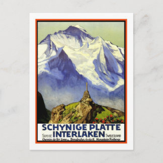 Vintage Travel Poster, Interlaken Briefkaart