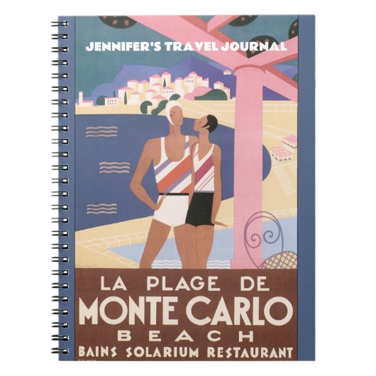Vintage Travel Poster Journal Notitieboek (Voorkant)