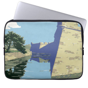 Vintage Travel Poster met Fort Marion Laptop Sleeve