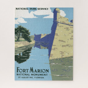Vintage Travel Poster met Fort Marion Legpuzzel