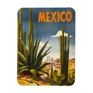 Vintage Travel Poster Mexico Magneet