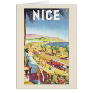 Vintage Travel Poster, Nice, Frankrijk