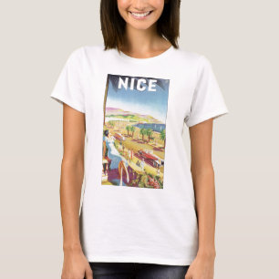 Vintage Travel Poster, Nice, Frankrijk T-shirt