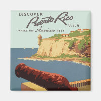 Vintage Travel Poster, ontdek Puerto Rico!