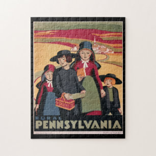 Vintage Travel Poster Pennsylvania Legpuzzel