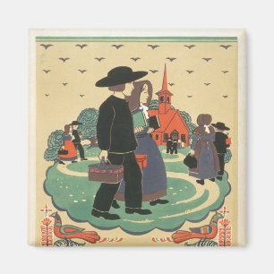 Vintage Travel Poster Promoting Pennsylvania Magneet
