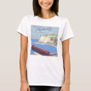 Vintage Travel Poster Promoting Puerto Rico T-shirt
