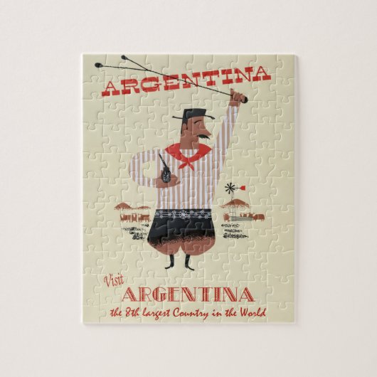 Vintage Travel Poster Puzzle Legpuzzel (Verticaal)