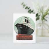 Vintage Travel Poster - Red Star Line Briefkaart (Staand voorkant)
