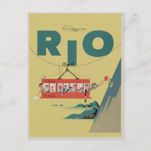 Vintage Travel Poster Rio Briefkaart