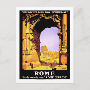 Vintage Travel Poster, Rome Briefkaart