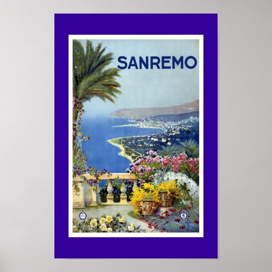Vintage Travel Poster Sanreno (Voorkant)